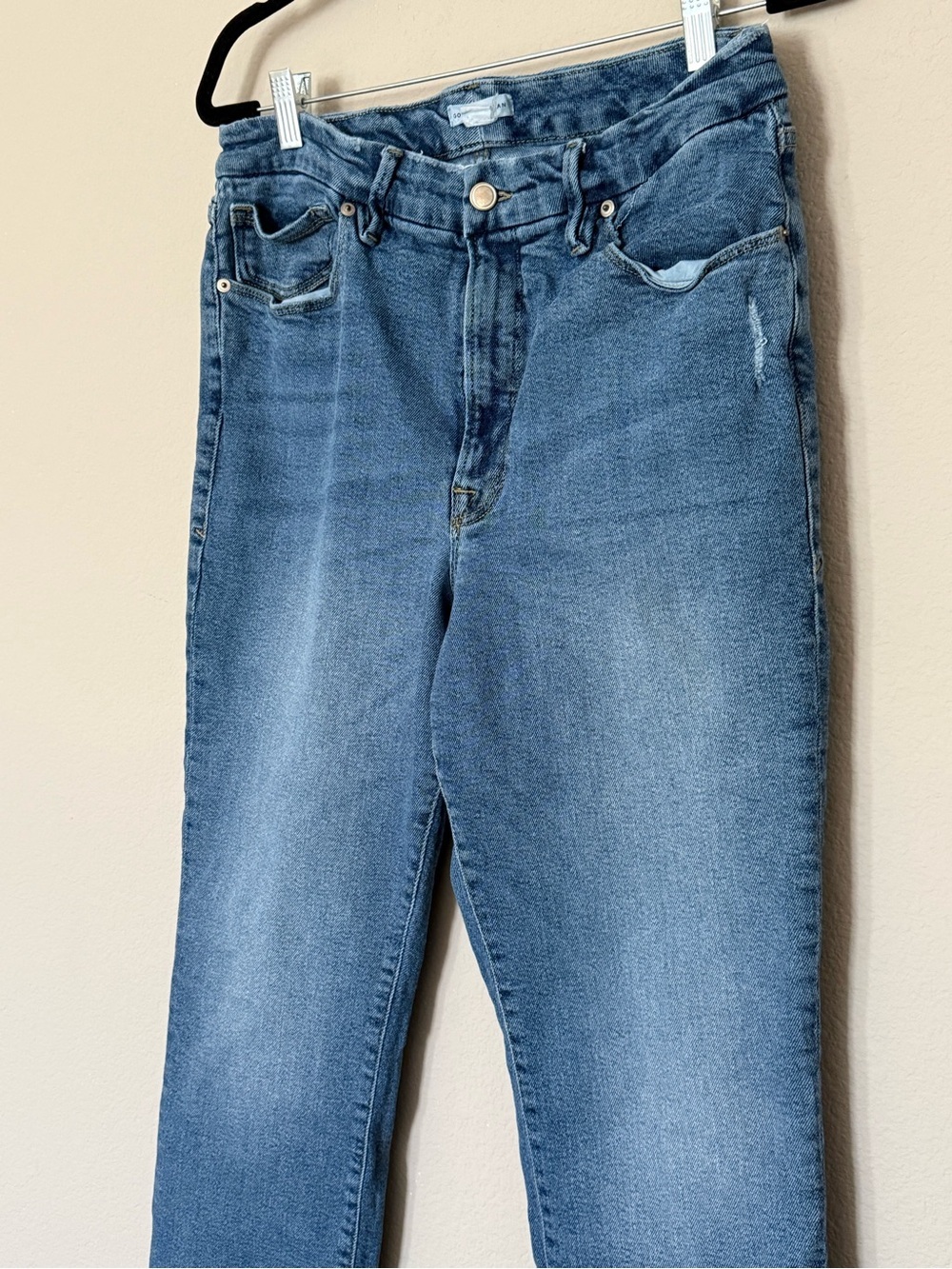 Good American Size 15 Medium Wash Straight Leg Jeans 31” Inseam - Picture 3 of 8